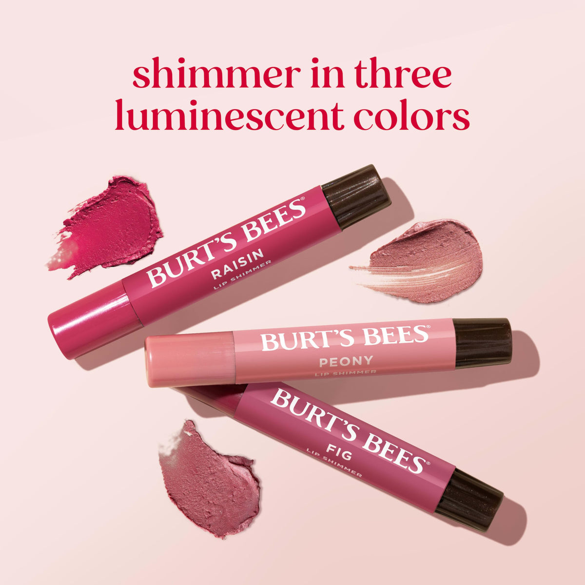 Close-up of Burt's Bees Lip Shimmer Raisin tube