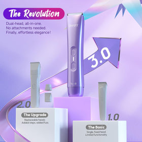 Close-up of BYART bikini trimmer ceramic blades