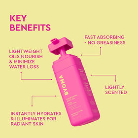 Close-up of BYOMA Nourishing Body Oil bottle