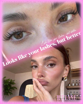 Close-up of C curl individual lashes from wtvane