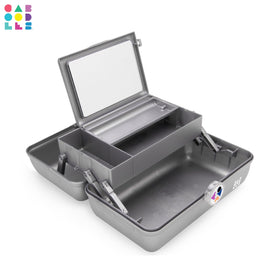 Close-up of Caboodles Twilight Disco latch and secure design