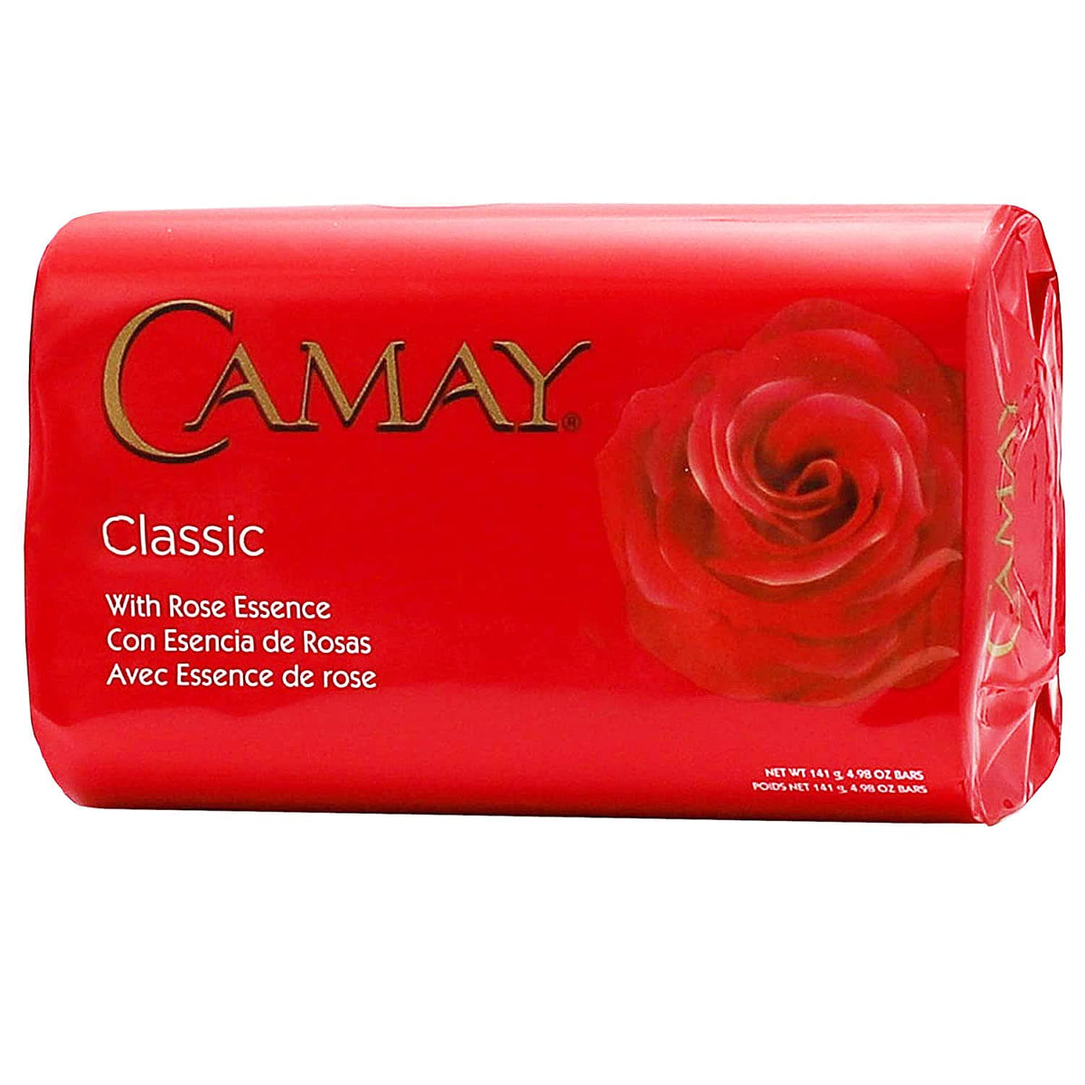 Close-up of Camay Classic Bar Soap Rose Essence creamy lather