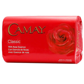 Close-up of Camay Classic Bar Soap Rose Essence creamy lather
