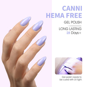 Close-up of CANNI Gel Nail Polish bottle showing colour