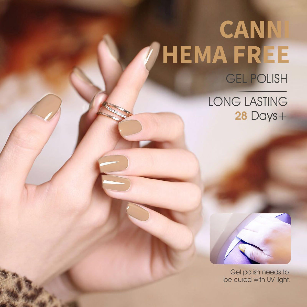 Close-up of CANNI gel polish brush for easy application