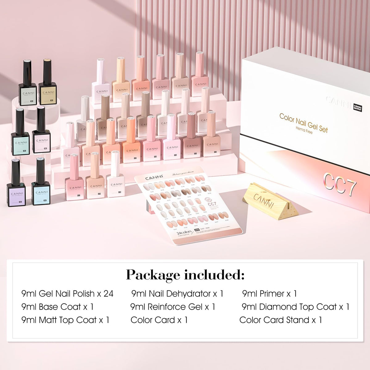 Close-up of CANNI Jelly Gel Nail Polish bottle with 3D crystal label