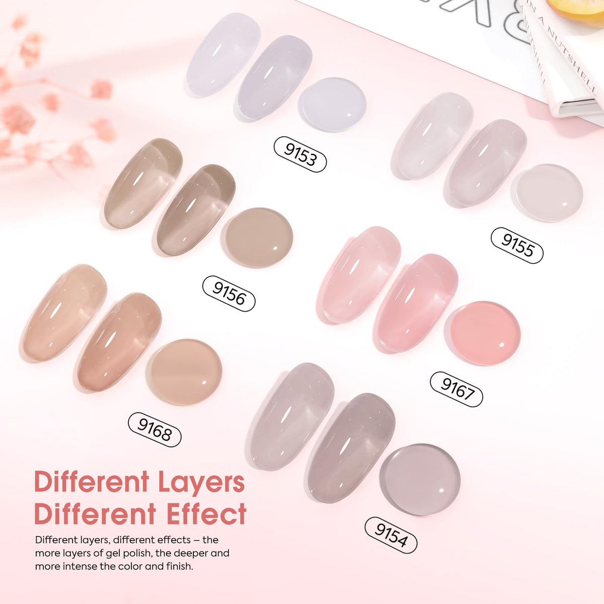 Close-up of CANNI Jelly Nude Gel Nail Polish brush