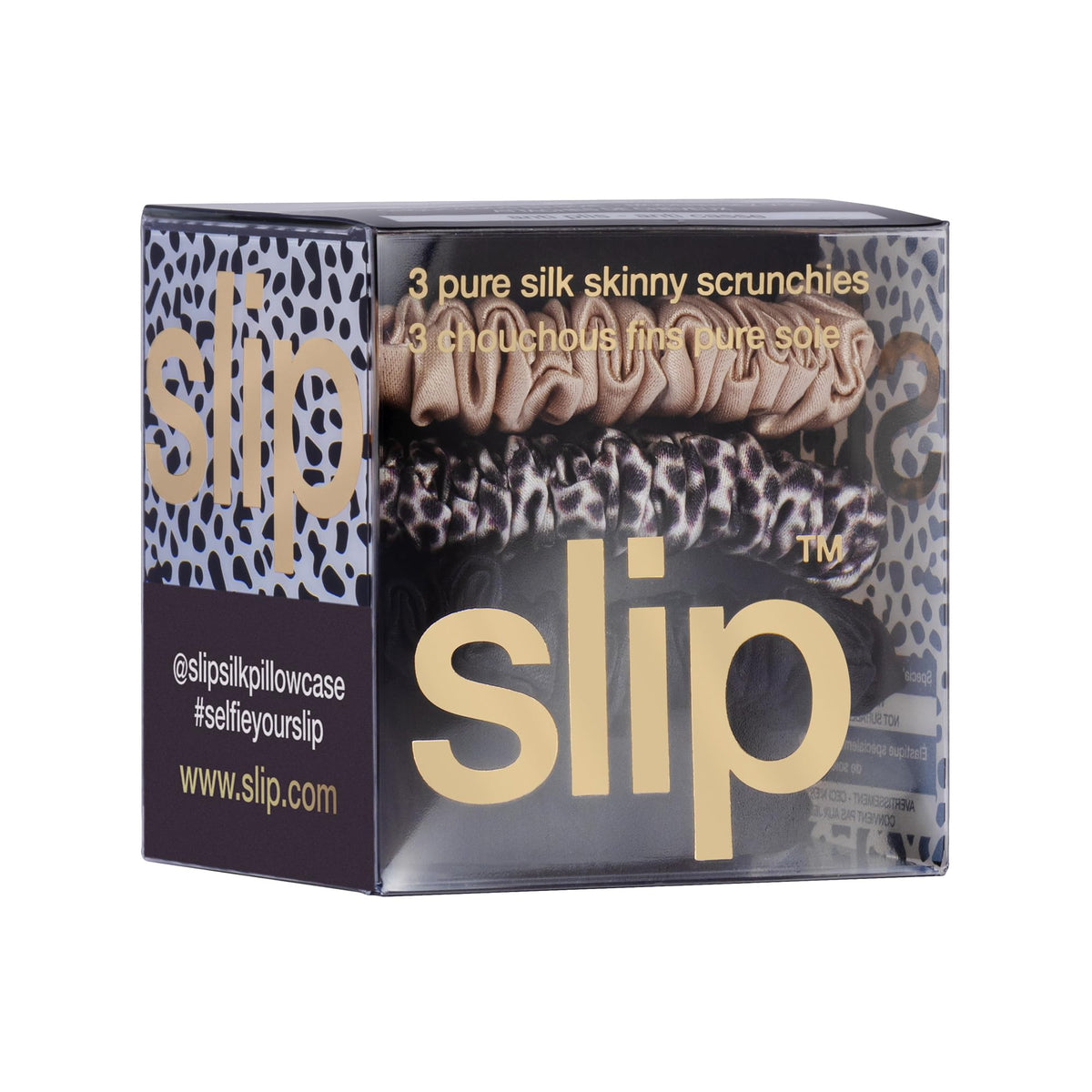 Close-up of caramel SLIP silk scrunchie