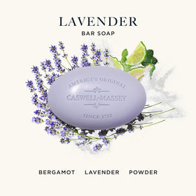 Close-up of Caswell-Massey Lavender Bar Soap showing texture