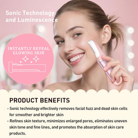 Close-up of CATLANE Dermaplane Razor showing sonic technology