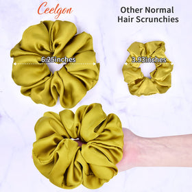 Close-up of CEELGON Large Silk Scrunchie showing soft texture