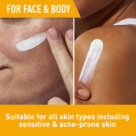 Close-up of CeraVe Hydrating Sheer Sunscreen SPF 30 texture on skin