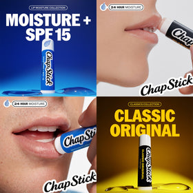 Close-up of ChapStick Classic Original lip balm tube