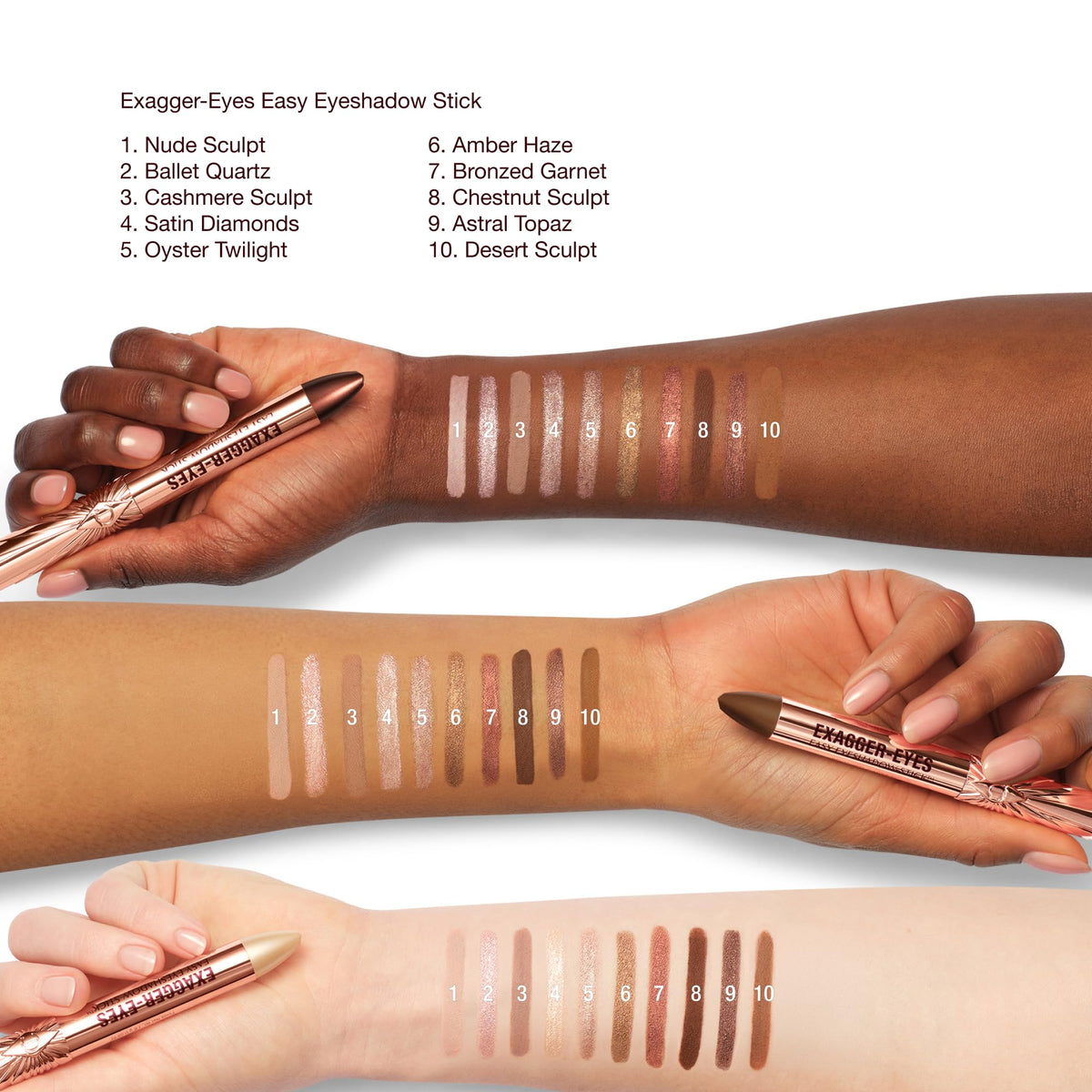 Close-up of Charlotte Tilbury Exagger-Eyes Easy Eyeshadow Stick tip
