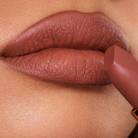 Close-up of Charlotte Tilbury Matte Revolution Lipstick showing texture