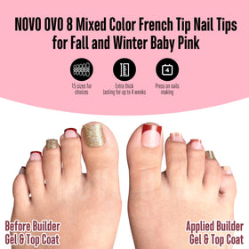 Close-up of Chocolate French Tip Toe Nail Tip