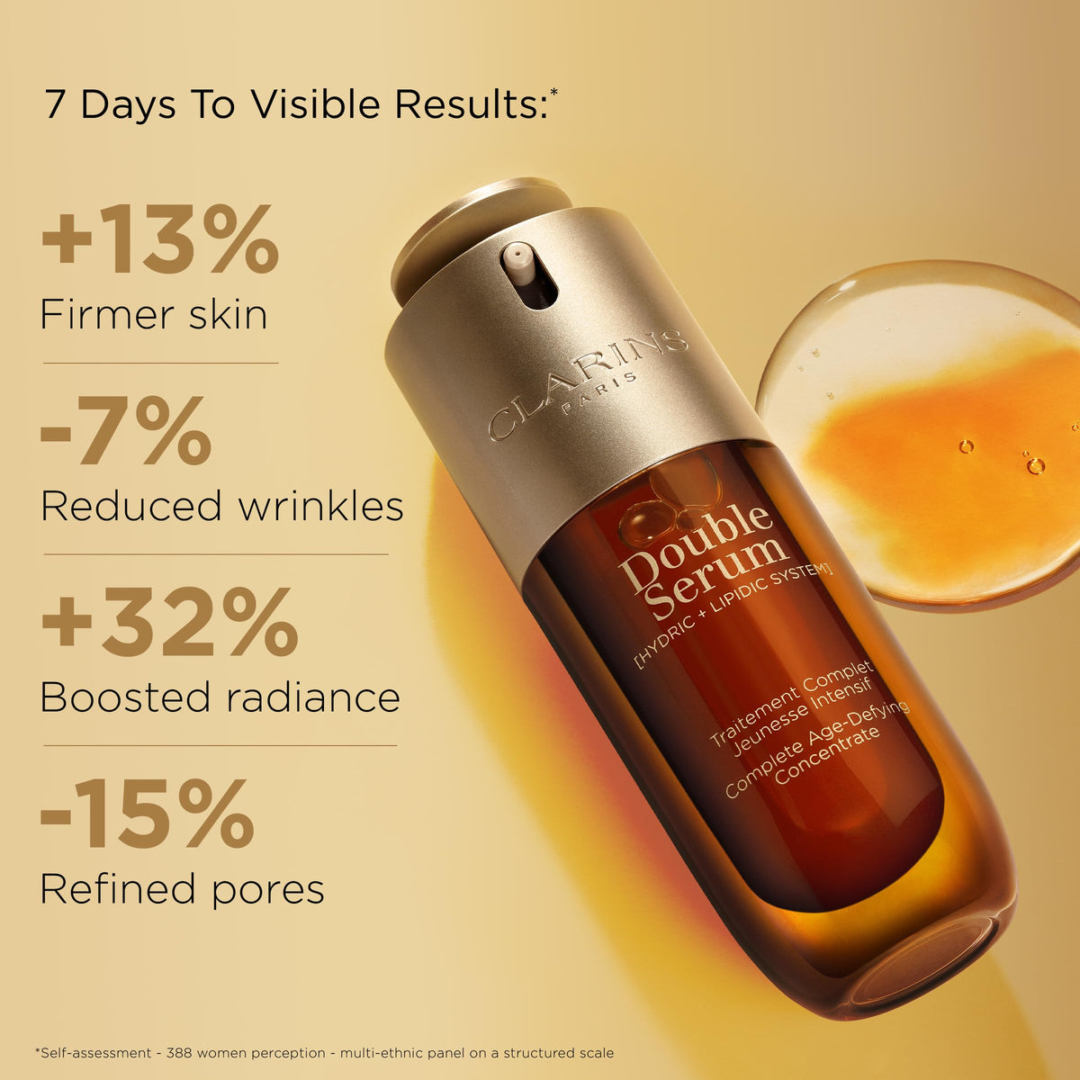 Close-up of CLARINS Double Serum texture
