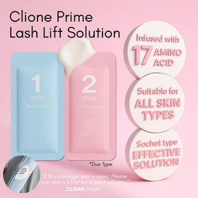 Close-up of CLIONE Lash Lift nourishing solution