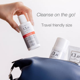 Close-up of CLn Shampoo texture on hand