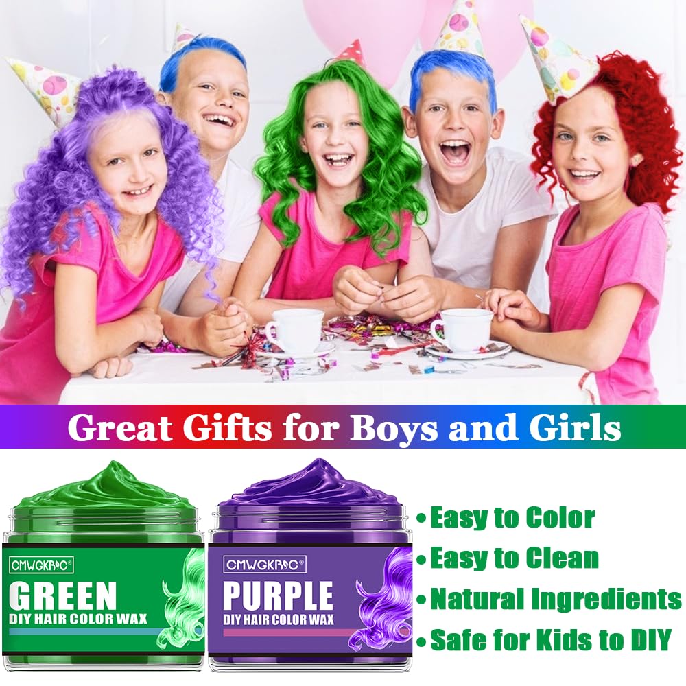 Close-up of CMWGKBC purple hair colour wax in a jar