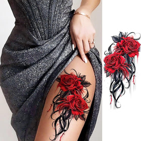 Close-up of COKTAK large butterfly temporary tattoo sheet