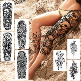 Close-up of COKTAK large temporary tattoo designs for women
