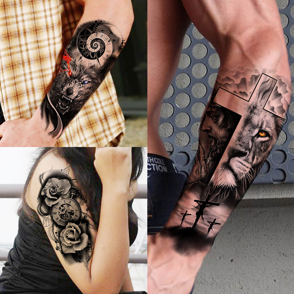 Close-up of COKTAK temporary tattoo sheet with intricate designs