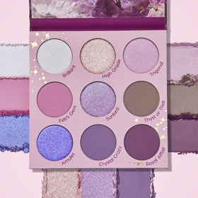Close-up of ColourPop All Amethyst eyeshadow shades