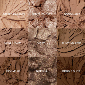 Close-up of ColourPop Deja Brew matte and metallic finishes