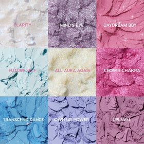Close-up of ColourPop Eyeshadow Palette matte and metallic finishes