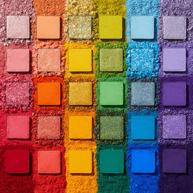 Close-up of ColourPop Fade Into Hue palette showing metallic and matte shades