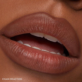 Close-up of ColourPop lip pencil in CTRL deep brown shade