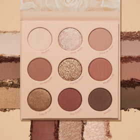 Close-up of ColourPop Nude Mood Eyeshadow Palette shades