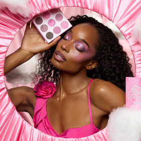 Close-up of ColourPop Pink Dreams Eyeshadow Palette showing cool-toned pinks