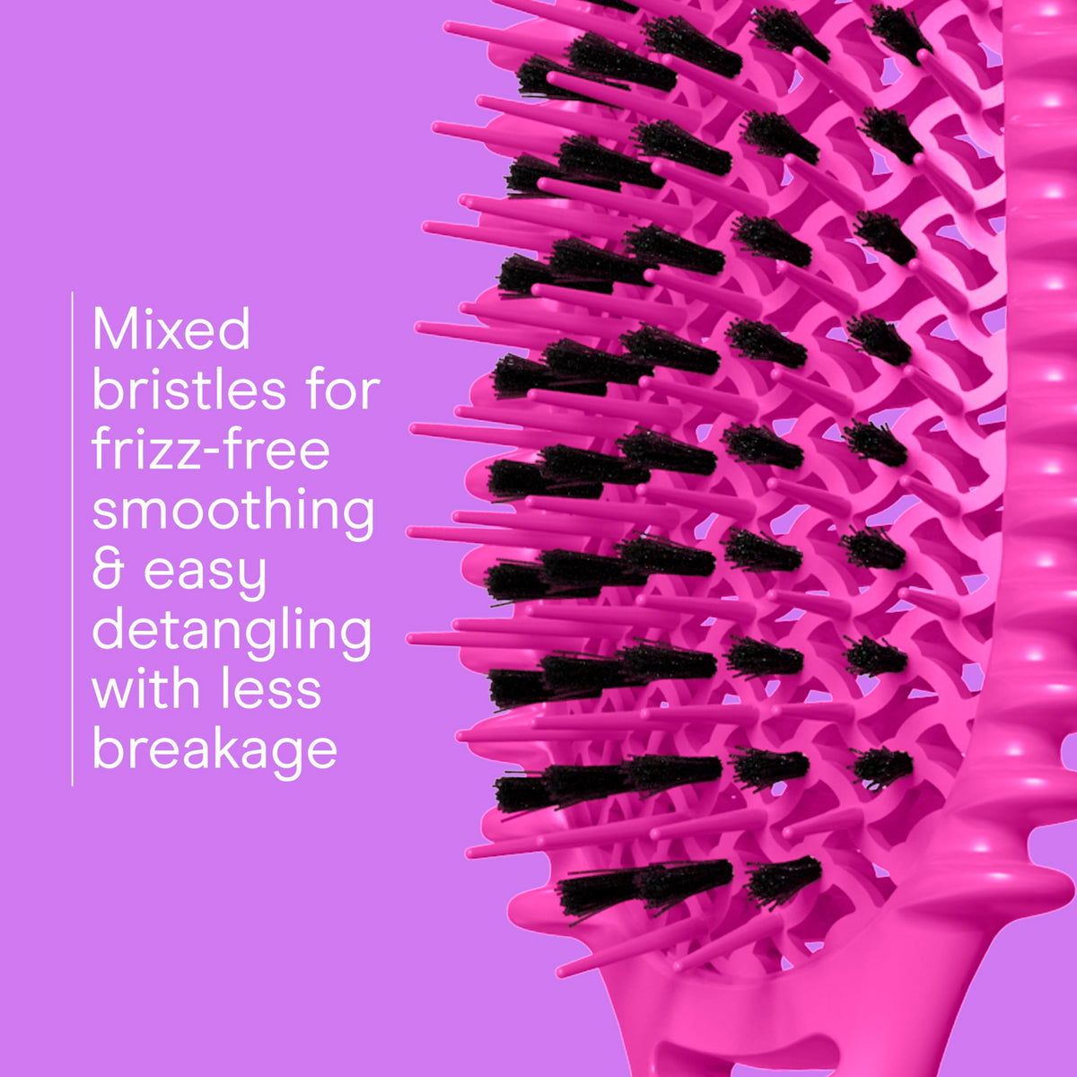 Close-up of Conair Detangling Brush bristles