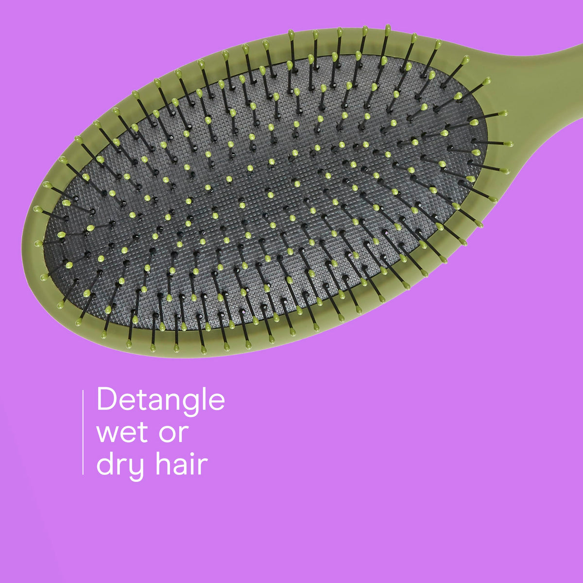 Close-up of Conair Detangling Hair Brush cushioned base
