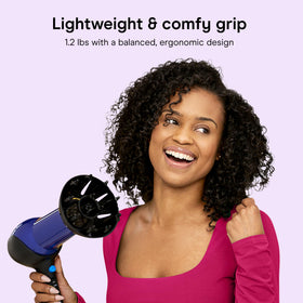 Close-up of Conair Hair Dryer control buttons and Cool Shot feature