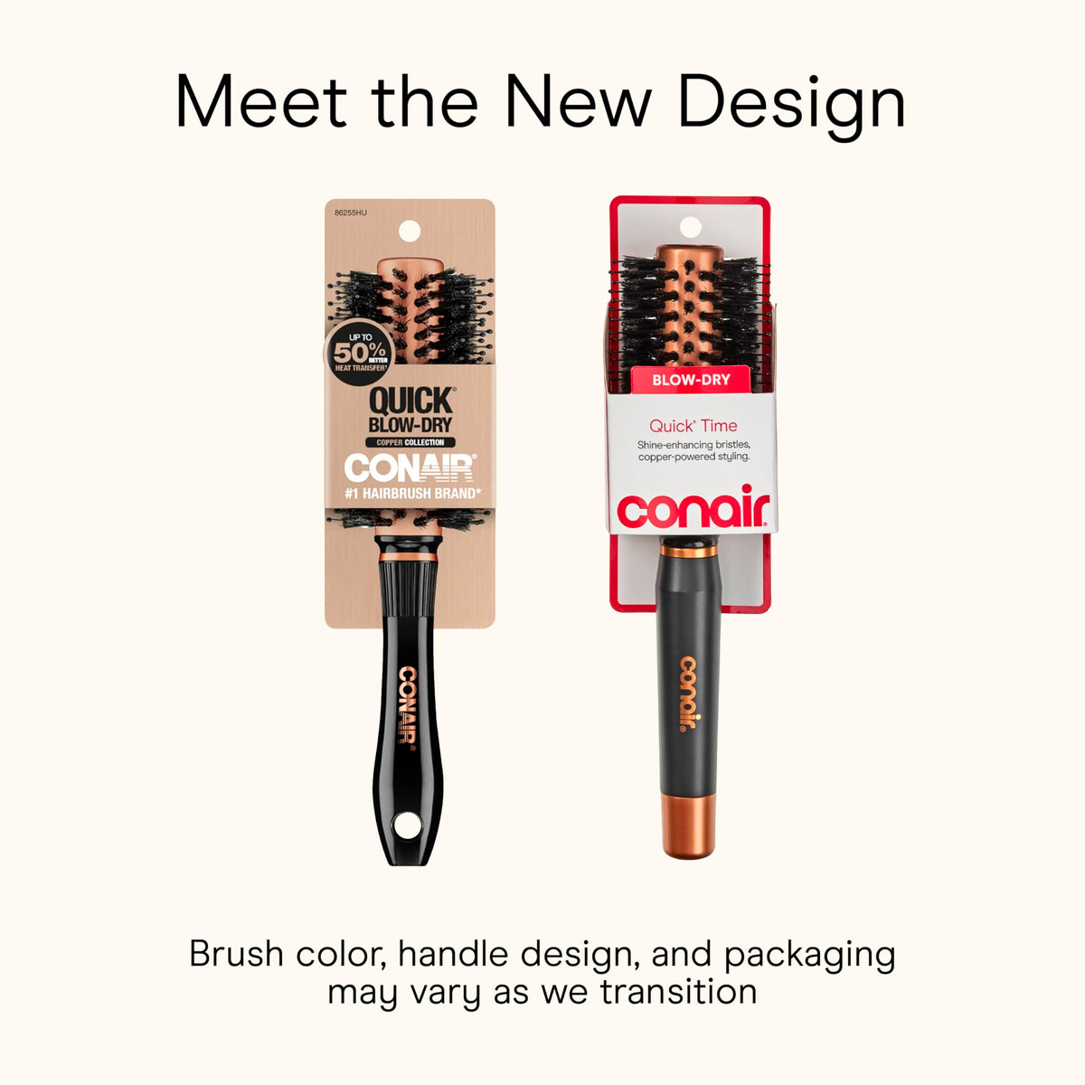 Close-up of Conair Round Hair Brush bristles