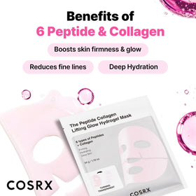Close-up of COSRX Pink Peptides Hydrogel Face Mask texture