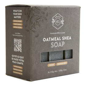 Close-up of Crate 61 Organics natural bar soap texture