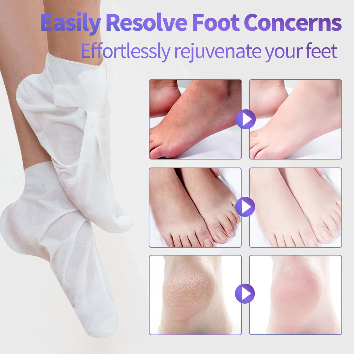 Close-up of CRISTALBOX foot mask texture