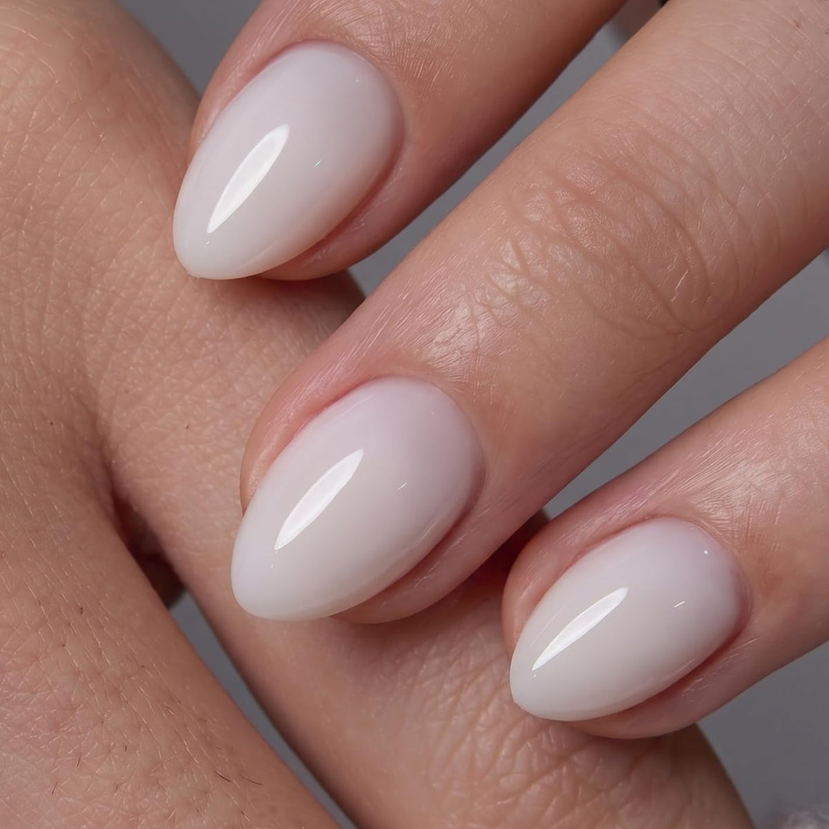 Close-up of CurvLife Extra Short Almond Press On Nails