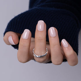 Close-up of CurvLife Short Square Press On Nails showing texture