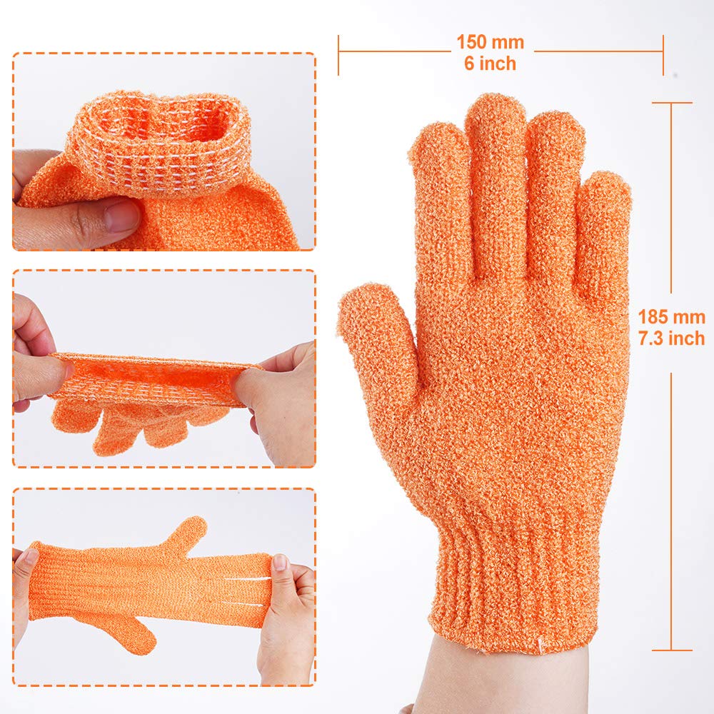 Close-up of CVNDKN Exfoliating Shower Gloves showing texture