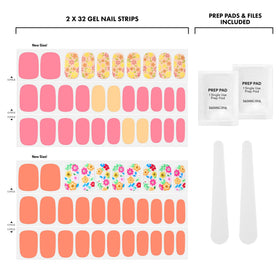 Close-up of Dashing Diva Busy Bee nail strip