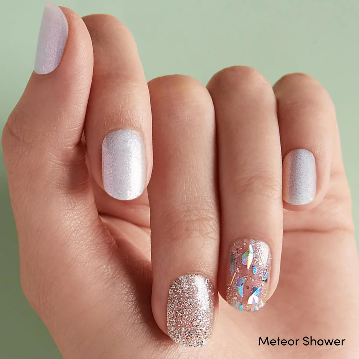Close-up of Dashing Diva gel nail strips showing glossy finish