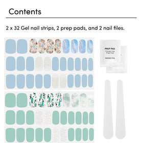 Close-up of Dashing Diva gel nail strips showing glossy finish