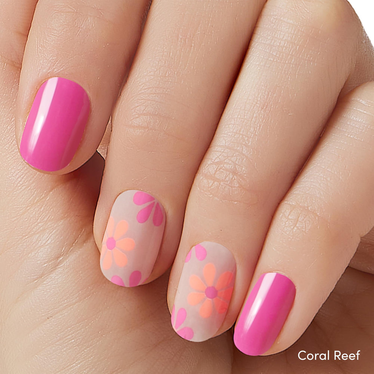 Close-up of Dashing Diva gel nail strips with glossy finish