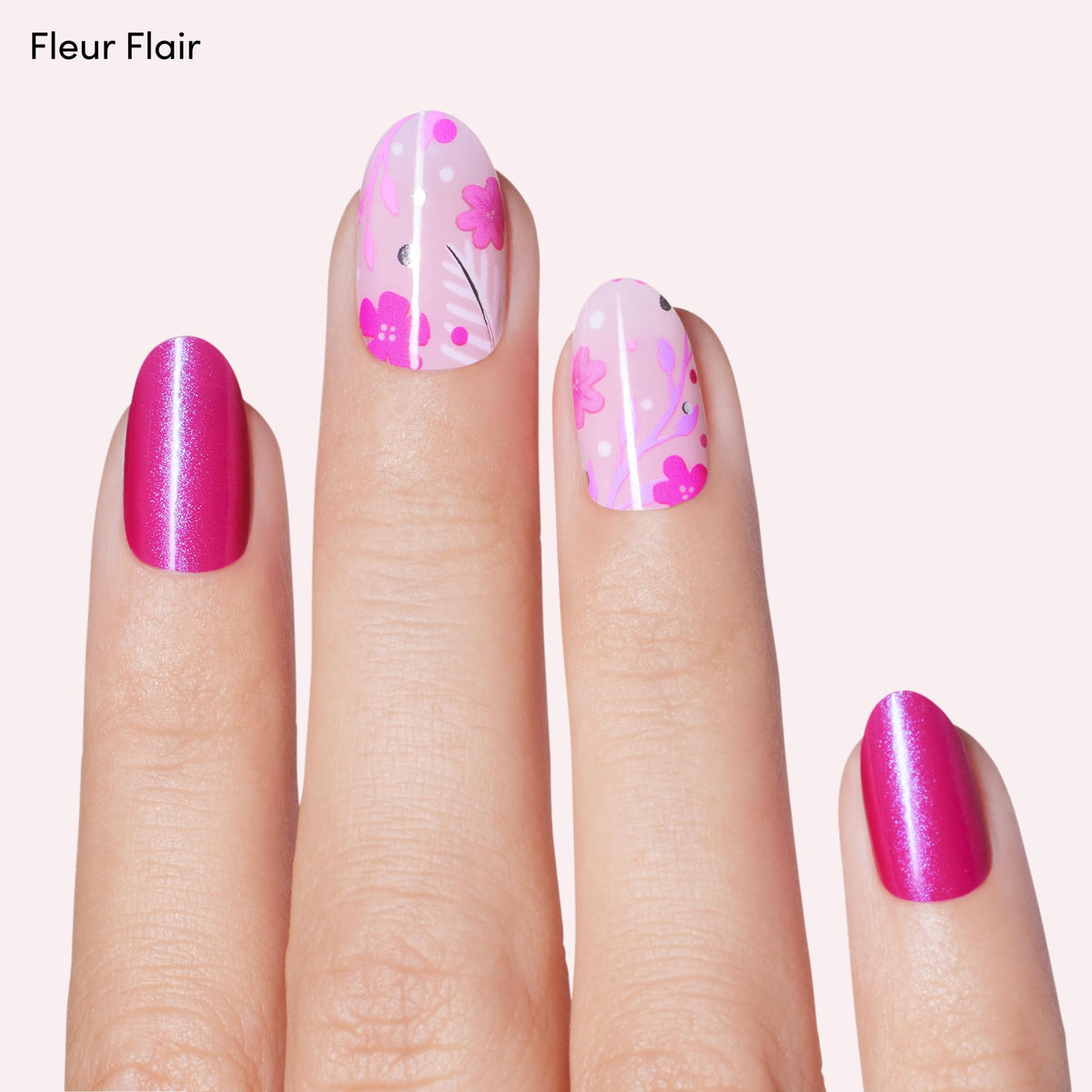 Close-up of Dashing Diva nail strips showing glossy finish