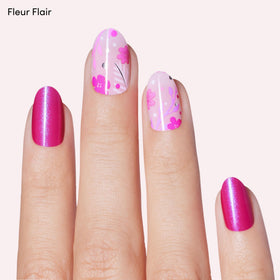 Close-up of Dashing Diva nail strips showing glossy finish